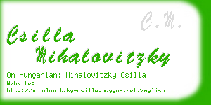 csilla mihalovitzky business card